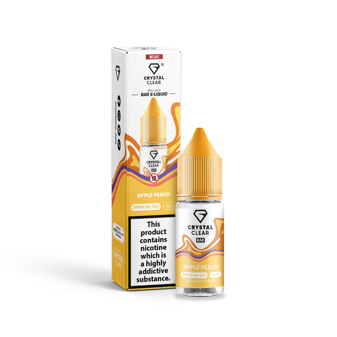 Crystal Clear Apple Peach Nic Salt x10