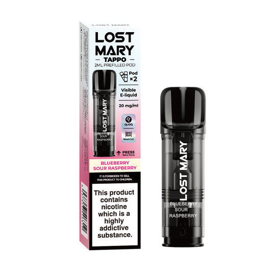 LOST MARY TAPPO PODS - Blueberry Sour Raspberry x10