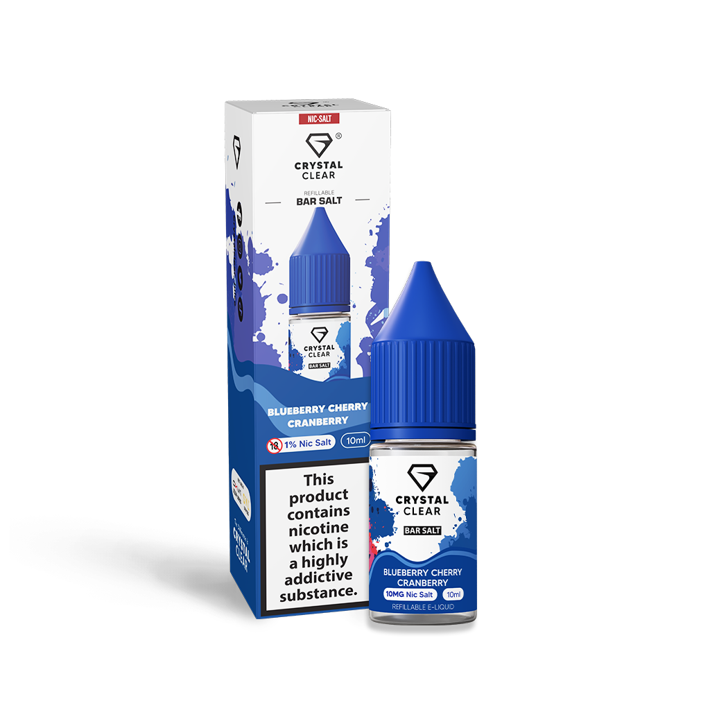 Crystal Clear Blueberry Cherry Cranberry Nic Salt x10