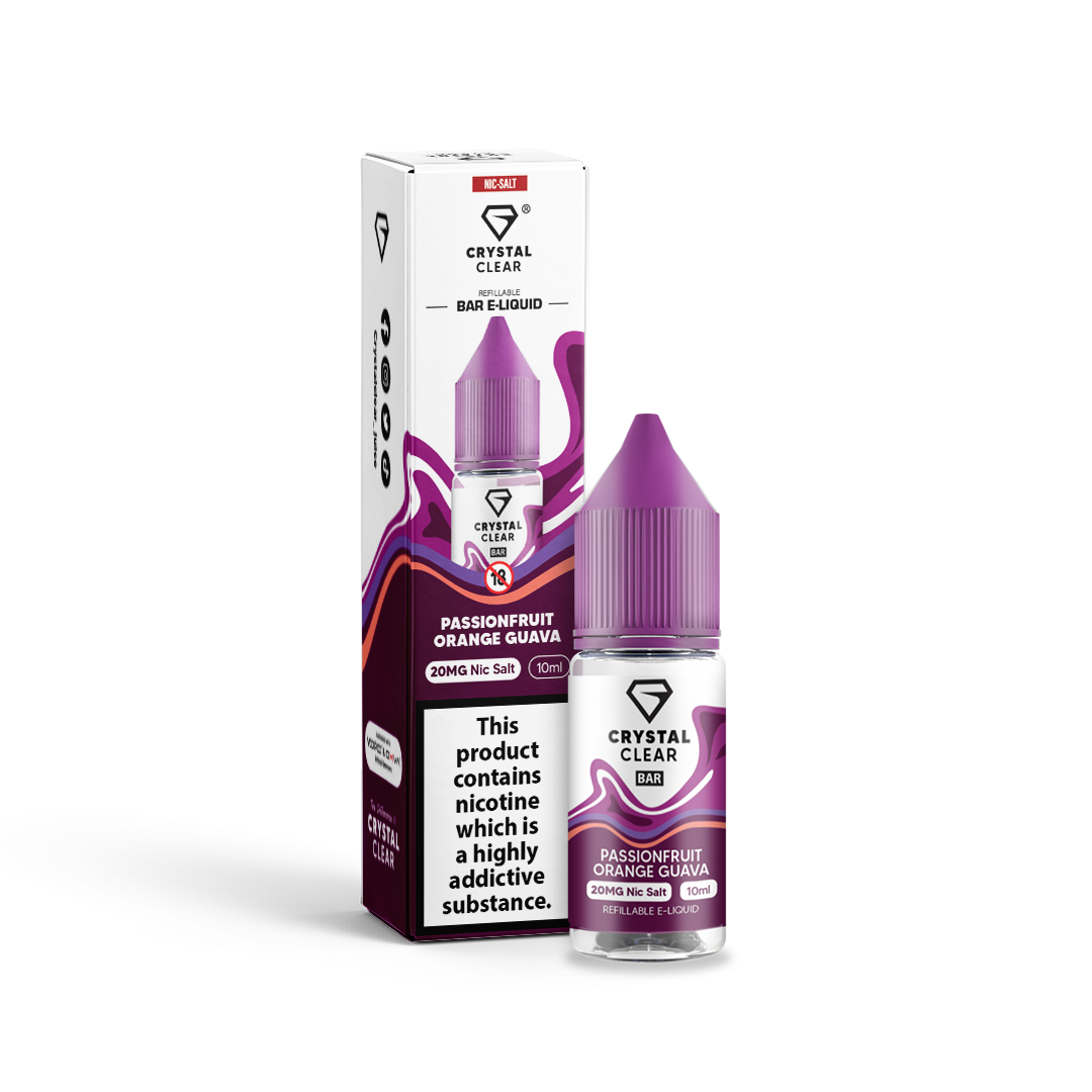 Crystal Clear Passionfruit Orange Guava Nic Salt x10