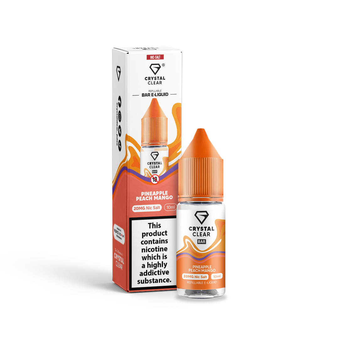 Crystal Clear Pineapple Peach Mango Nic Salt x10