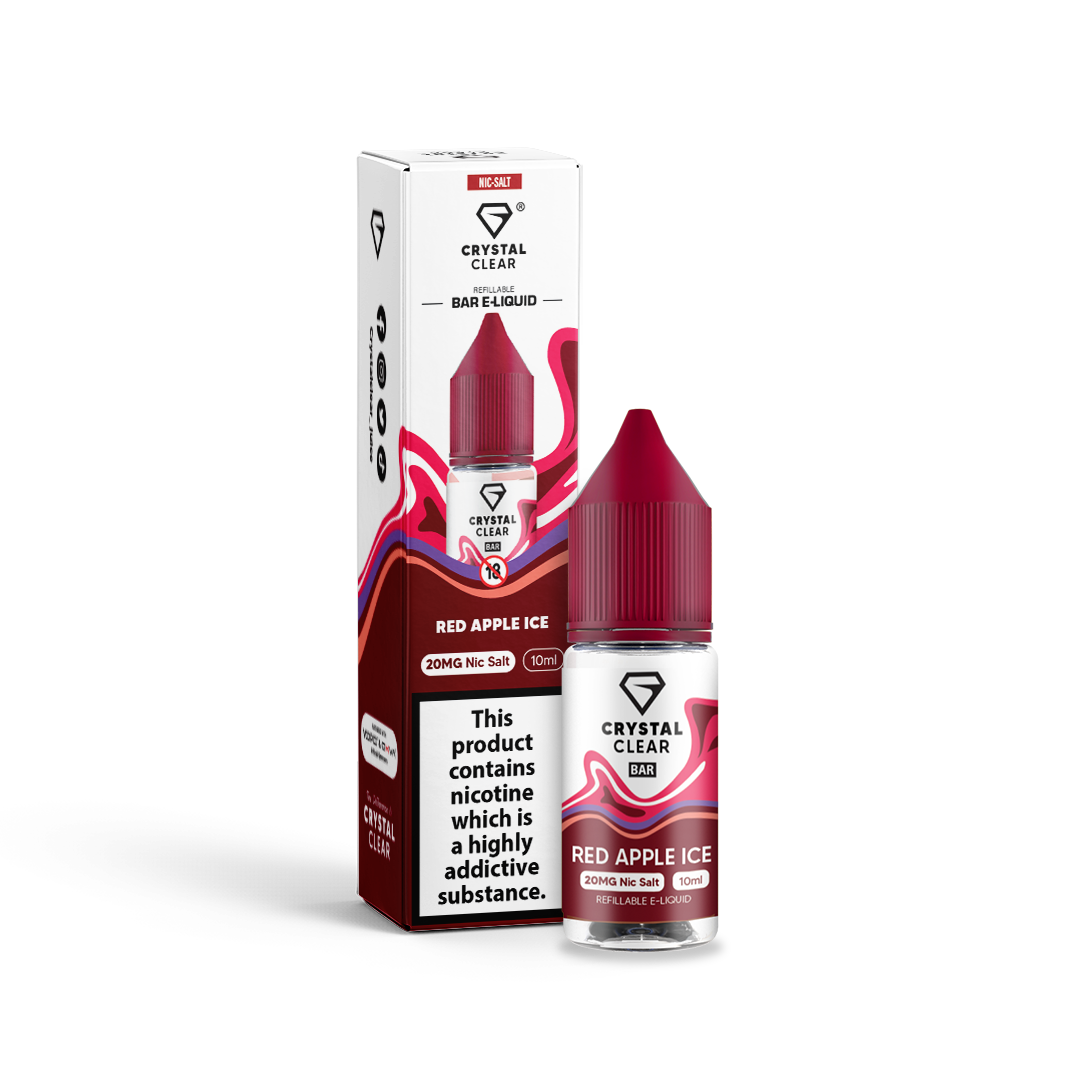 Crystal Clear Red Apple Ice Nic Salt x10