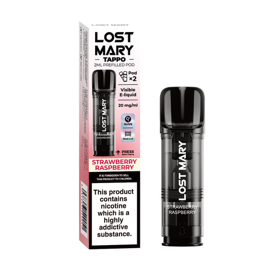 LOST MARY TAPPO PODS - Strawberry Raspberry x10