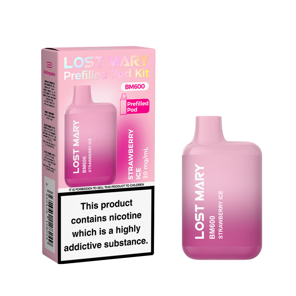 Lost Mary BM600 Pod Kit - Strawberry Ice x10