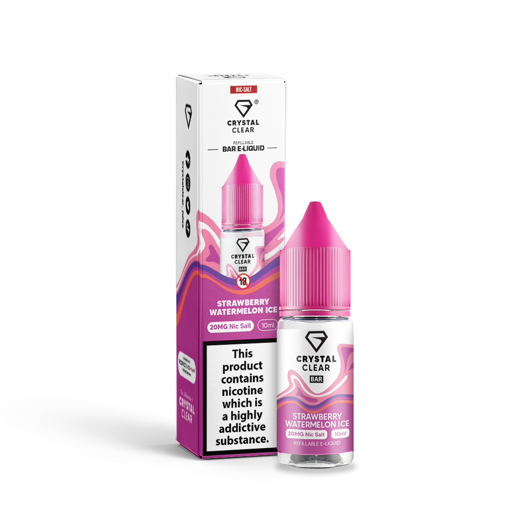 Crystal Clear Strawberry Watermelon Ice Nic Salt x10
