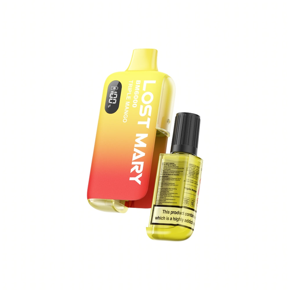 Lost Mary BM6000 Triple Mango | 6K Puffs | Wholesale (5 per pack) MVC Lost Mary BM6000 Triple Mango | 6K Puffs | Wholesale (5 per pack) MVC