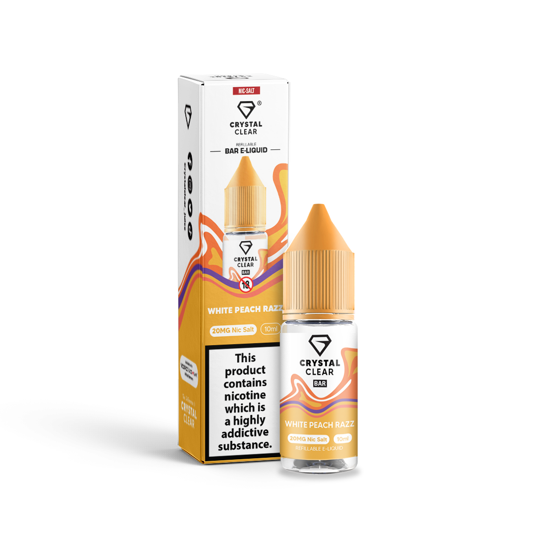 Crystal Clear White Peach Razz Nic Salt x10