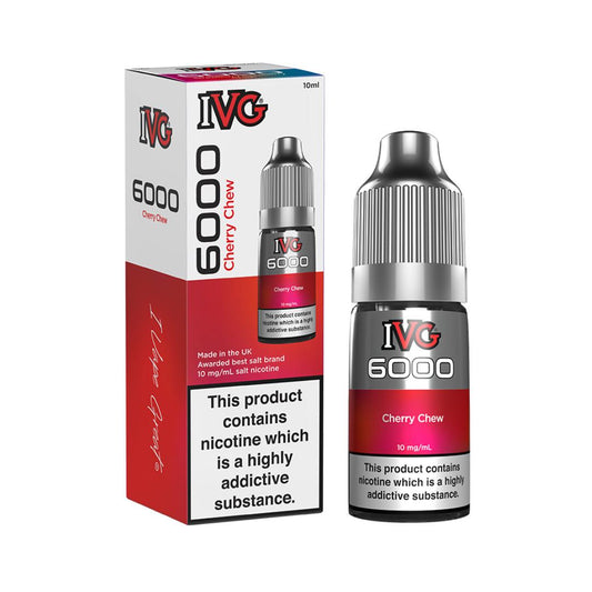 IVG 6000 Nic Salts Cherry Chew 10ml in 10mg and 20mg