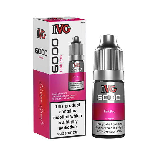 IVG 6000 Nic Salts Pink Pop 10ml in 10mg and 20mg