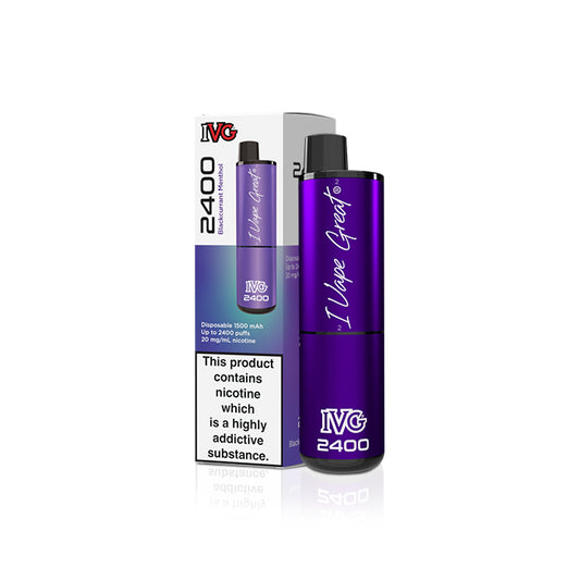 IVG 2400 Blackcurrant Menthol x5