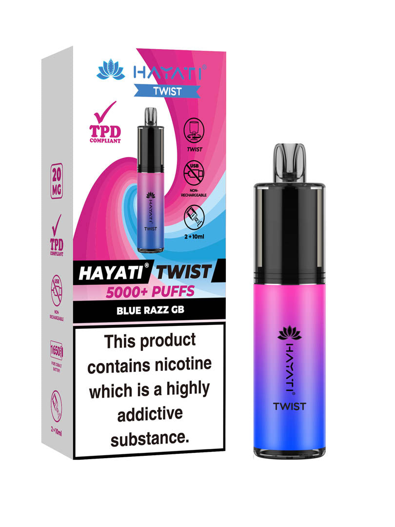 Hayati Twist 5000+ Blue Razz GB x5