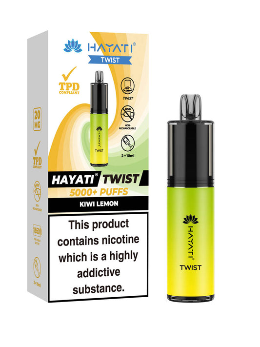 Hayati Twist 5000+ Kiwi Lemon x5