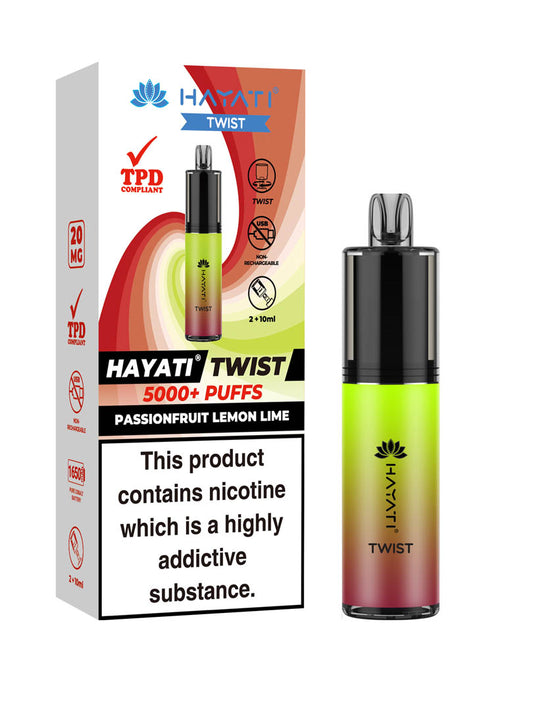 Hayati Twist 5000+ Passionfruit Lemon Lime x5