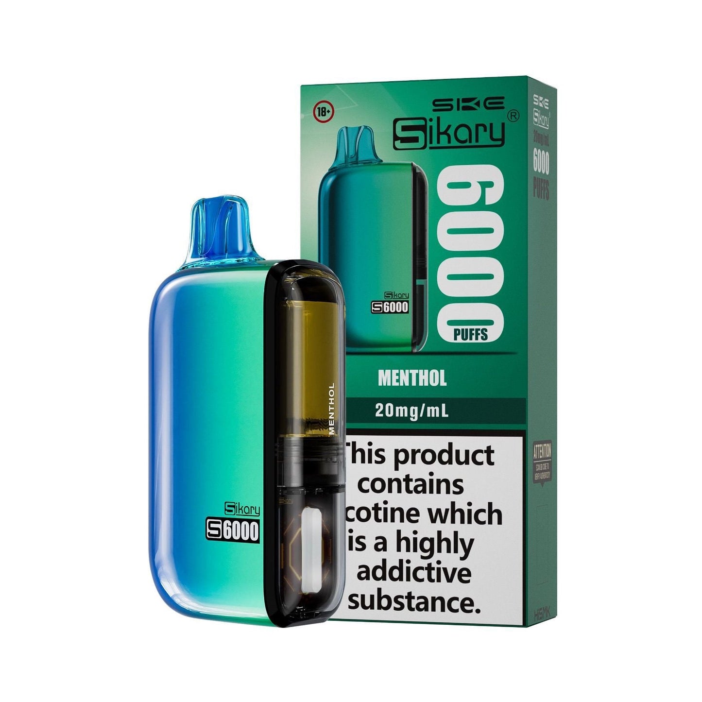 Sikary S6000 Menthol x5