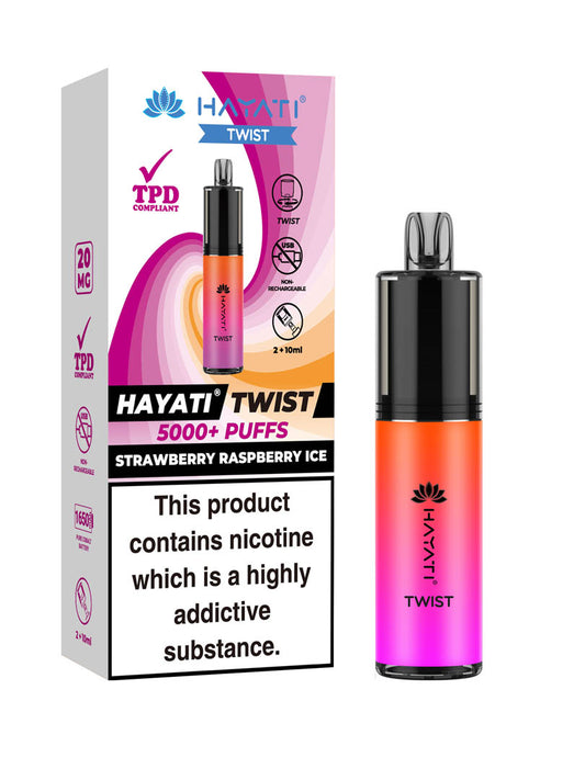 Hayati Twist 5000+ Strawberry Raspberry Ice x5